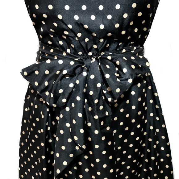 BCBGMaxAzria: Flirty Silk Cocktail Dress–polka dot with bubble skirt - Picture 4 of 7